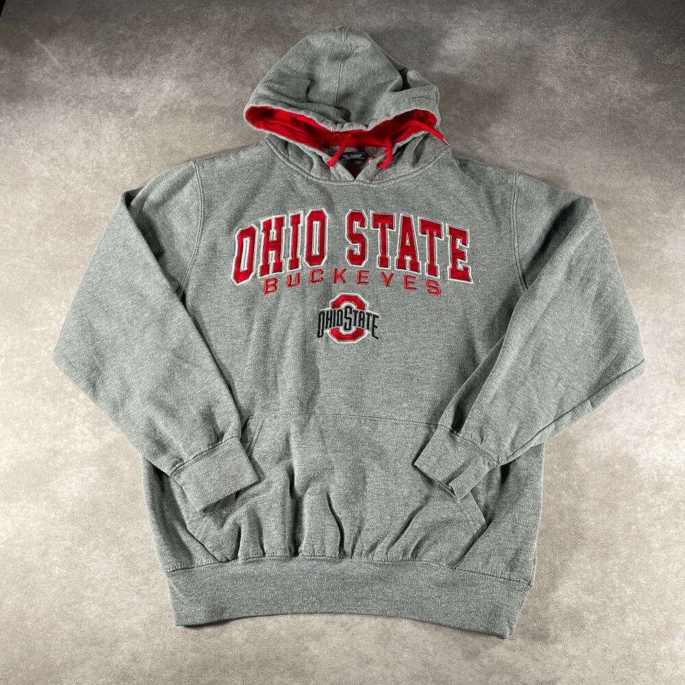 Vintage Ohio State University Buckeye Pullover Hoodie Medium